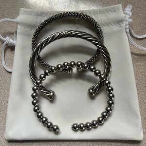 Elegant Silver Bracelet Set